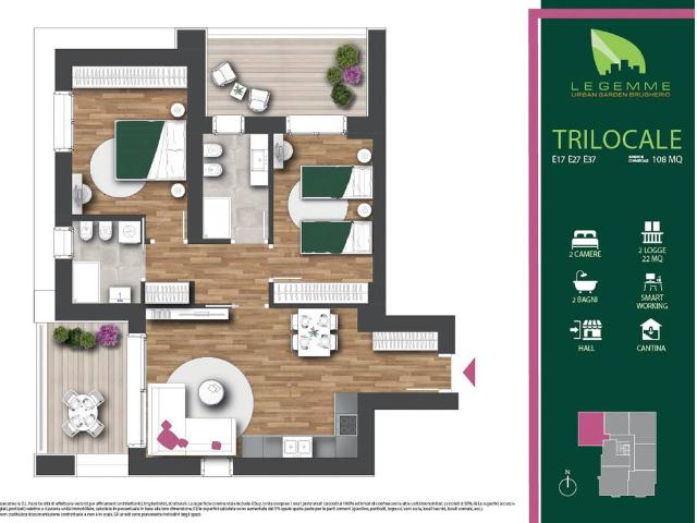 Appartamento in vendita a Moncucco, Brugherio