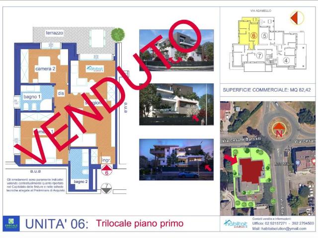 Appartamento in vendita a Mirabello, Carugate