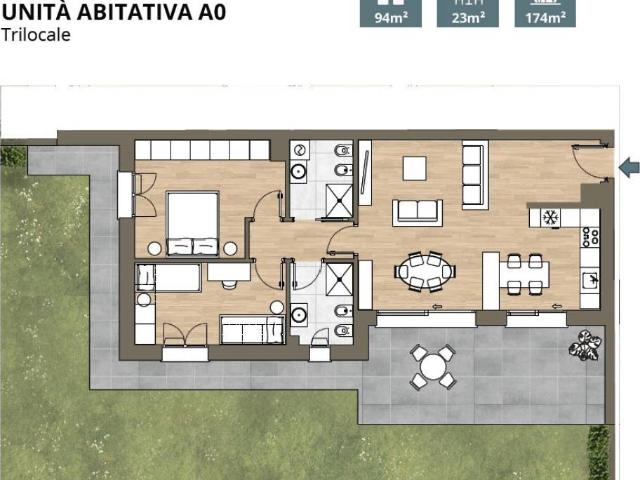 Appartamento in vendita a Sagnino, Como