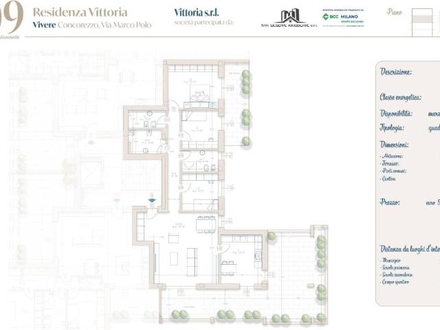 Appartamento in vendita a Cascina San Vincenzo, Concorezzo