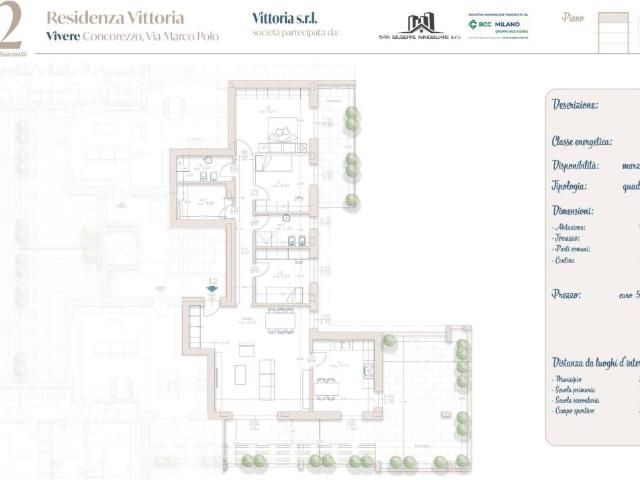 Appartamento in vendita a Cascina San Vincenzo, Concorezzo
