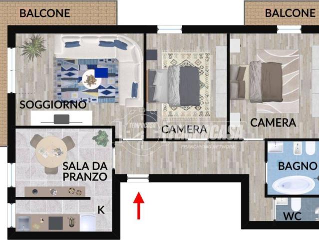 Appartamento in vendita a Tirassegno, Marche