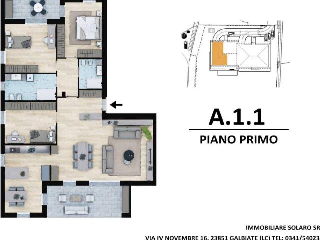 Appartamento in vendita a Galbiate, Lombardia