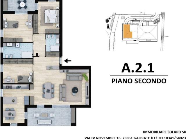 Appartamento in vendita a Galbiate, Lombardia