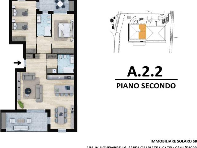 Appartamento in vendita a Galbiate, Lombardia