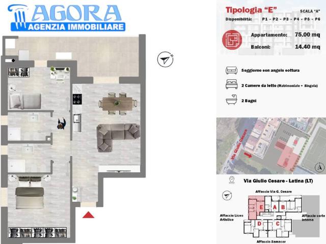 Appartamento in vendita a Campo Boario, Latina