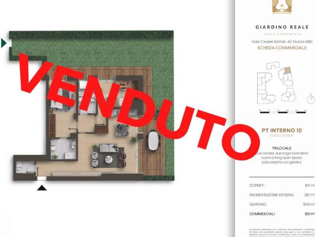 Appartamento in vendita a Rondò dei Pini, Monza