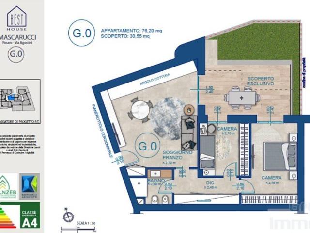 Appartamento in vendita a Baia Flaminia, Marche