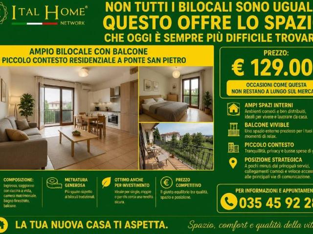 Appartamento in vendita a Locate Bergamasco, Ponte San Pietro