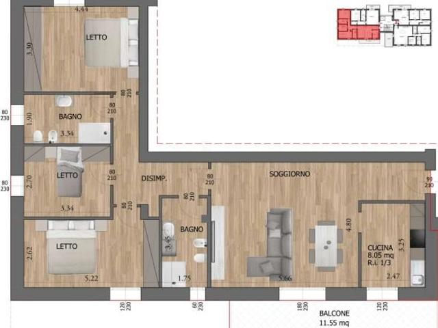 Appartamento in vendita a Bainsizza, Reggio Emilia