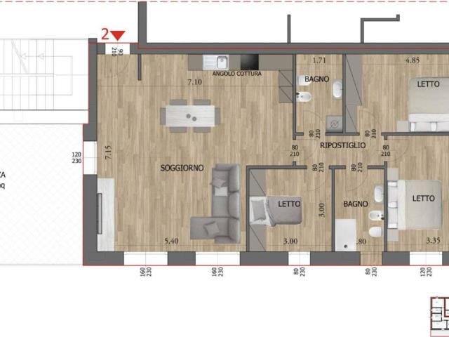Appartamento in vendita a Carrozzone-Betonica, Re