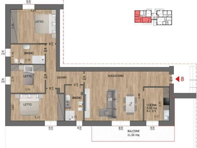 Appartamento in vendita a Carrozzone-Betonica, Re