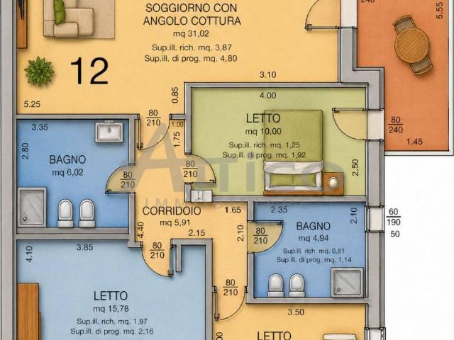 Appartamento in vendita a Rovigo, Veneto