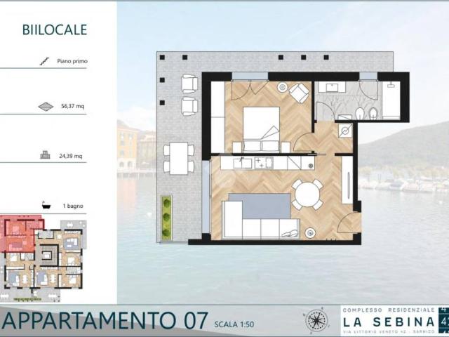 Appartamento in vendita a Sarnico, Bergamo
