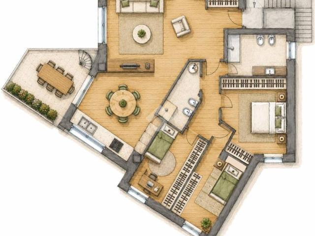 Appartamento in vendita a Cascina Uccellanda, Scanzorosciate