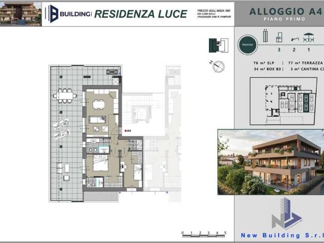 Appartamento in vendita a Trezzo sull'Adda