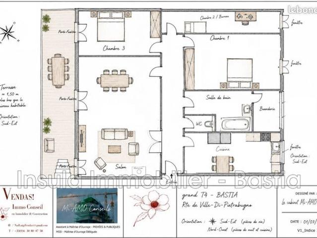Appartement vente à Bastia, Ville-di-pietrabugno