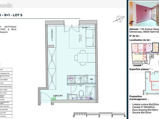 Appartement vente à Lyon, Métropole de Lyon