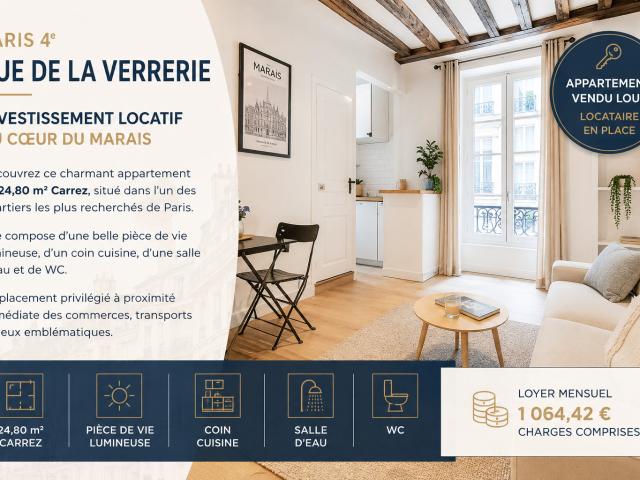 Appartement vente à Paris 4e Arrondissement, Paris
