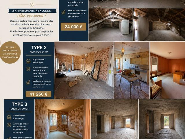 Appartement vente à Largentière, Berrias-et-casteljau