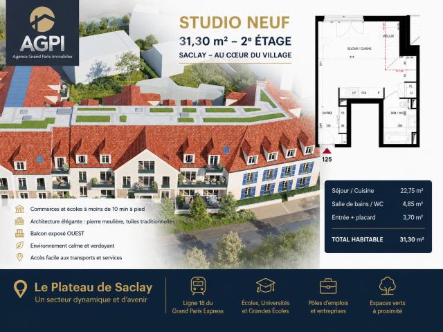 Appartement vente à Saclay, Essonne