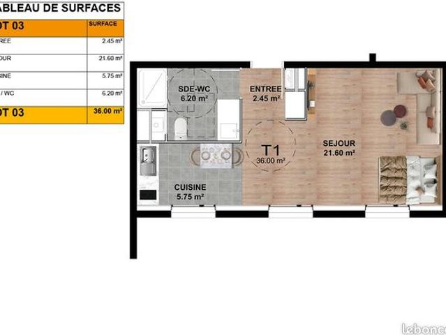 Appartement vente à Avranches, Donville-les-bains