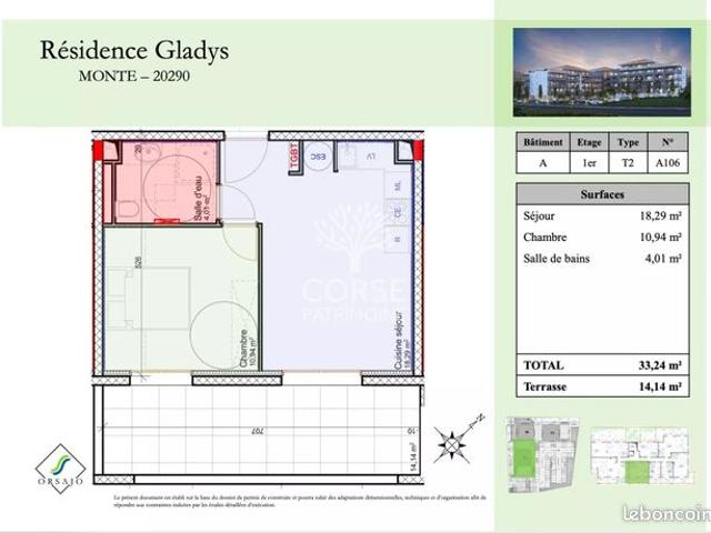Appartement vente à Corte, Monte