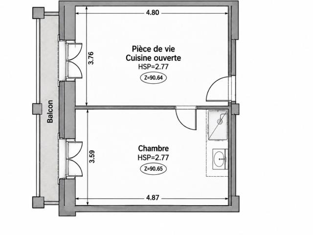 Appartement vente à Villeneuve-de-Marsan, Landes