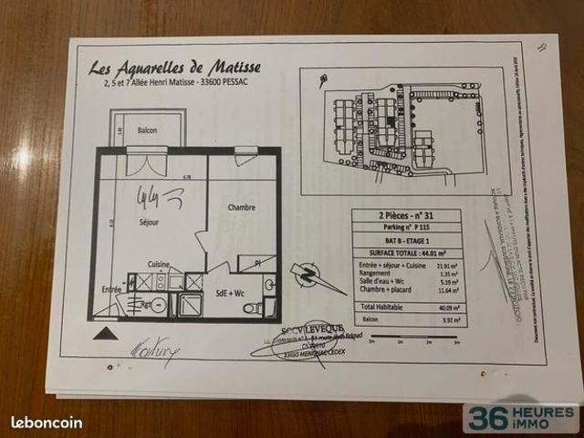 Appartement vente à Bordeaux, Pessac