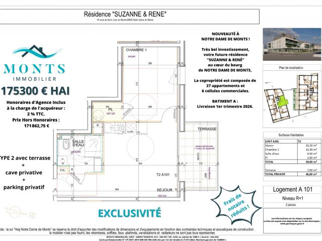 Appartement vente à Les Sables-d'Olonne, Notre-dame-de-monts