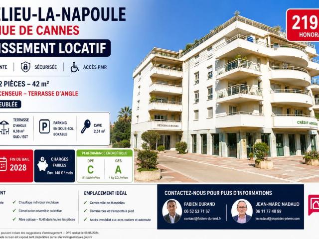 Appartement vente à Grasse, Mandelieu-la-napoule