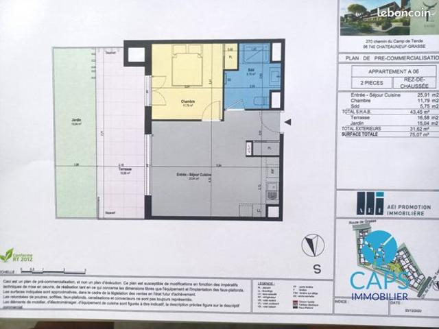 Appartement vente à Châteauneuf-Grasse, Alpes-Maritimes