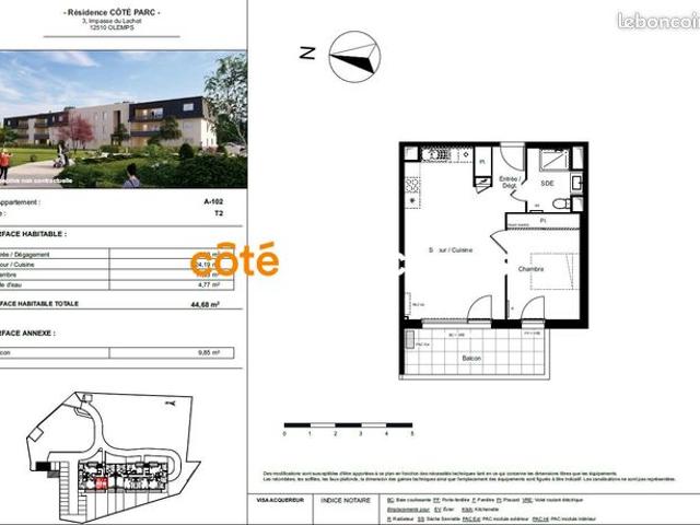 Appartement vente à Rodez, Olemps