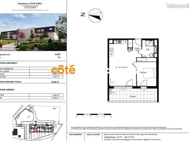 Appartement vente à Rodez, Olemps