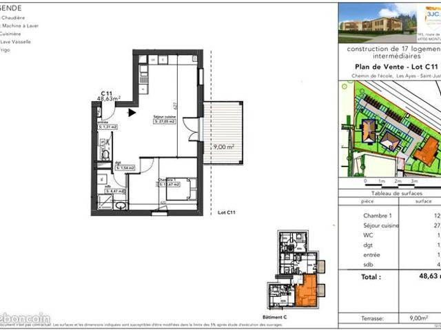 Appartement vente à Bourges, Saint-just