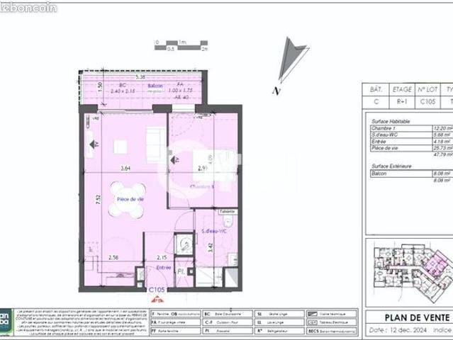 Appartement vente à Dinan, Bretagne