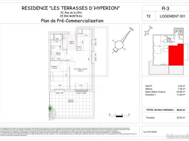 Appartement vente à Pontarlier, Morteau
