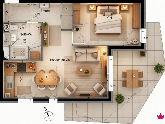 Appartement vente à Saint-Julien-en-Genevois, Ville-la-grand