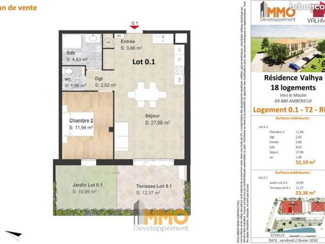 Appartement vente à Villefranche-sur-Saône, Rhône