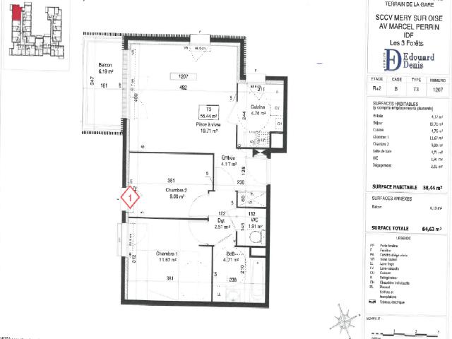 Appartement location à Pontoise, Méry-sur-oise