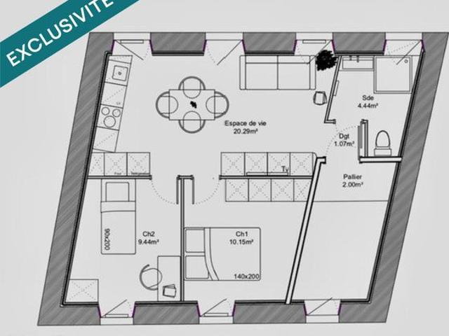 Appartement vente à Quimper, Bretagne