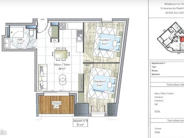Appartement vente à Avranches, Jullouville