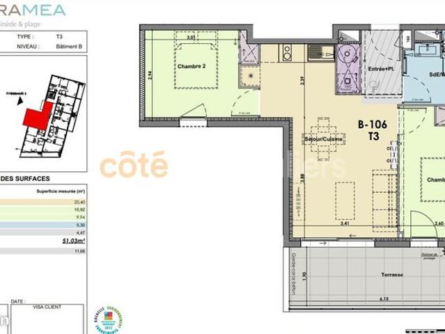 Appartement vente à Metz, Fleury