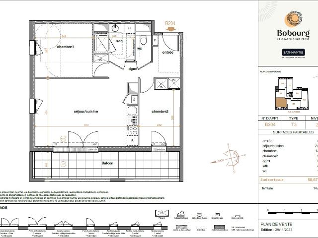 Appartement vente à Nantes, La Chapelle-sur-erdre