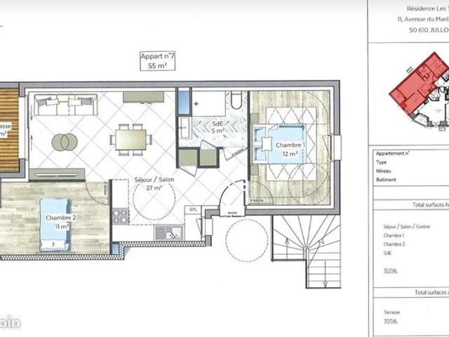 Appartement vente à Avranches, Jullouville