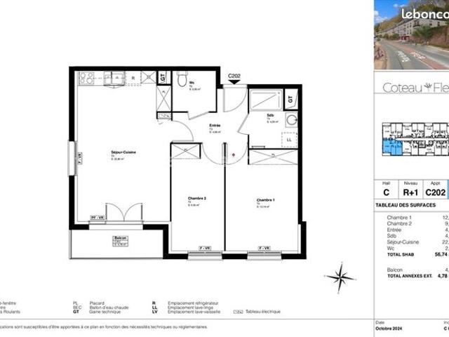 Appartement vente à Rouen, Le Houlme