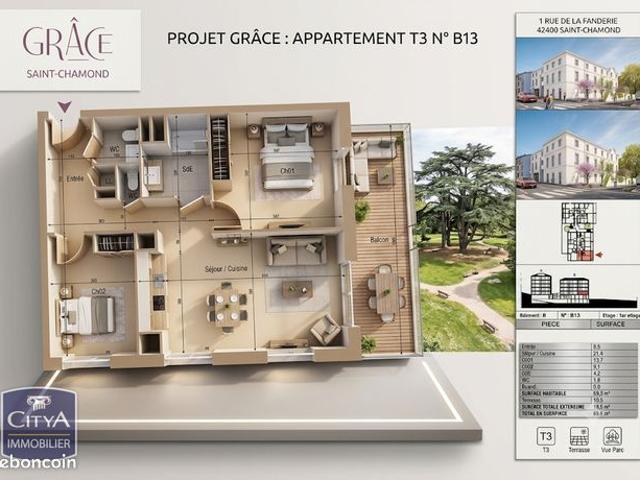 Appartement vente à Saint-Étienne, Saint-chamond