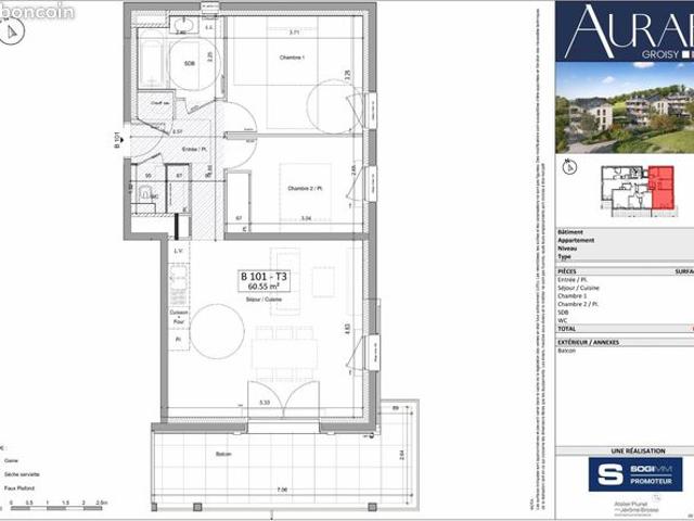 Appartement vente à Annecy, Groisy