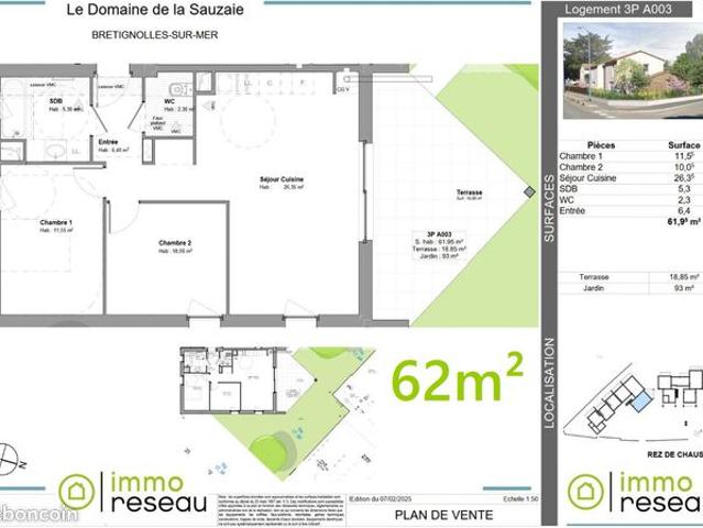Appartement vente à Les Sables-d'Olonne, Bretignolles-sur-mer