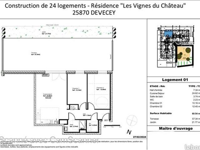 Appartement vente à Besançon, Devecey